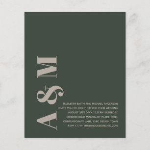 BUDGET BOLD Typography Wedding Invite Minimalist Flyer