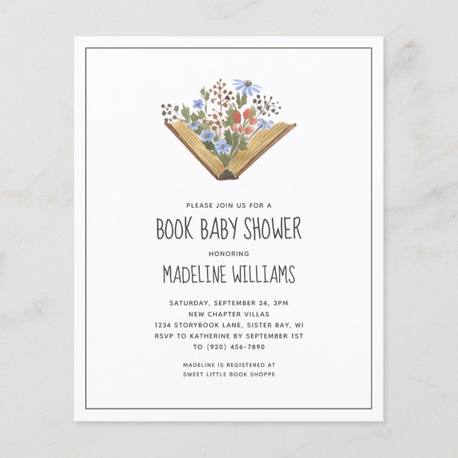Budget Book Baby Shower  (Front)