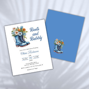 Budget Boots & Bubbly Western Bridal Shower Invite
