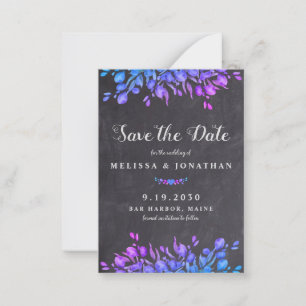 Budget Botanical Foliage Rustic Save The Date Card
