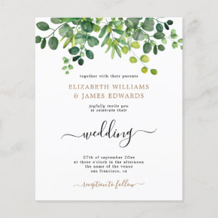 BUDGET Botanical Garden Spring Wedding Invitation