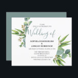 Budget Botanical Greenery Wedding Invitations<br><div class="desc">Invite your guests to celebrate your wedding day, without breaking the bank, with these elegant Greenery wedding invitations. Featuring a classic white background, an array of green folaige, delicate white flowers and a stylish wedding template which is easy to customise. All font styles, sizes, and colours can be changed by...</div>