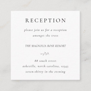Budget Botanical Reception Info Enclosure Card