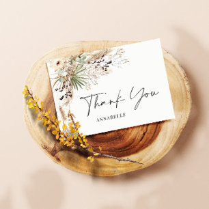 Budget botanical simple baby shower thank you enclosure card