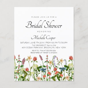 Budget Botanical Wildflower Bridal Shower