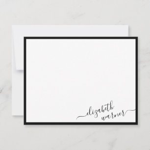 Budget Bottom Corner Feminine Name Calligraphy Card