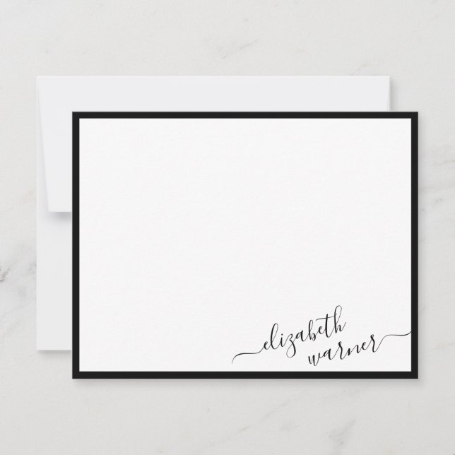 Budget Bottom Corner Feminine Name Calligraphy  Card (Front)