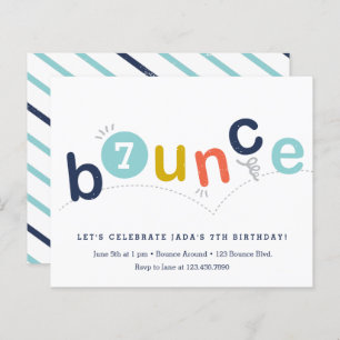 Budget Bounce Birthday Party Invitation