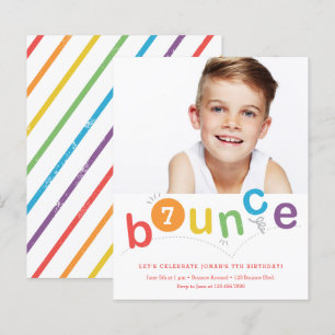 Budget Bounce Kids Birthday Party Invitations
