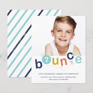 Budget Bounce Kids Birthday Party Invitations