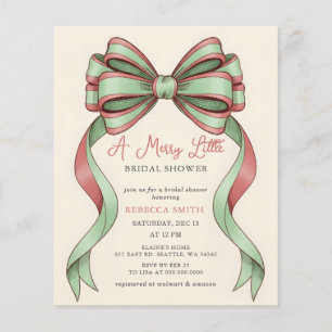 Budget Bow Christmas Merry Little Bridal Shower