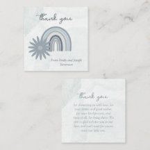 Budget Boy Baby Shower Blue Watercolor Thank You