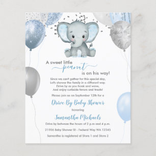 Budget Boy Elephant Balloons Drive By Baby Shower