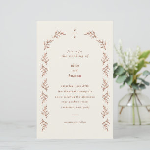 Budget Branch Arch Boho Photo Wedding Invitation