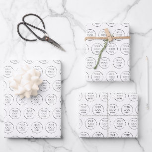 Budget Branded Your Logo Business Packaging Wrapping Paper Sheet