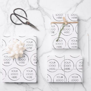 Budget Branded Your Logo Business Packaging Wrapping Paper Sheet