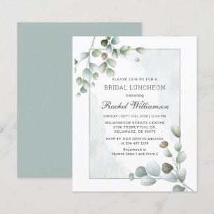 Budget Bridal Luncheon Eucalyptus Greenery