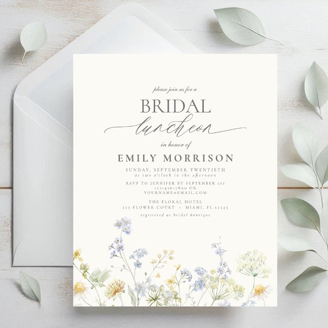 Budget Bridal Luncheon Wildflower Invitation  Flyer (Creator Uploaded)