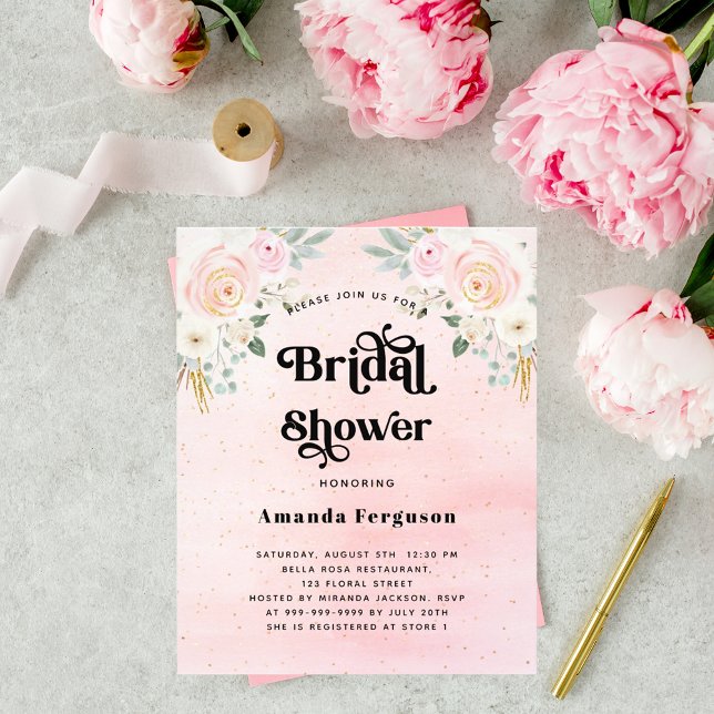 Budget bridal shower blush floral social media (Creator Uploaded)