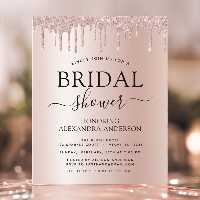 Budget Bridal Shower Blush Pink Glitter (Creator Uploaded)