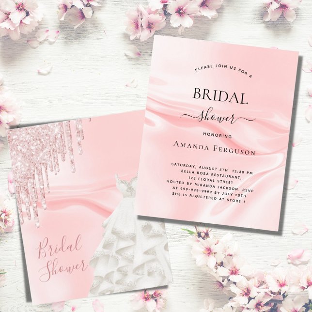 Budget bridal shower blush pink glitter dress (Creator Uploaded)