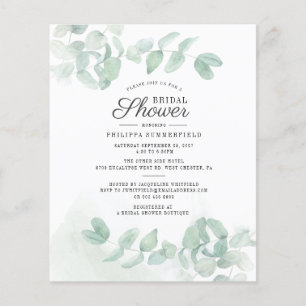 Budget Bridal Shower Eucalyptus Greenery Floral