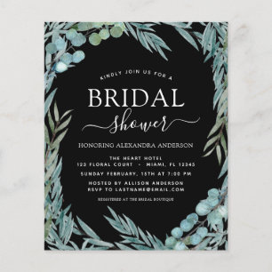 Budget Bridal Shower Eucalyptus Greenery Flyer