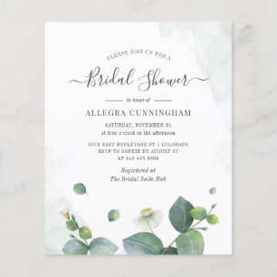 Budget Bridal Shower Eucalyptus Succulent Greenery