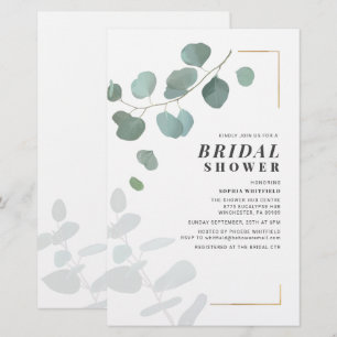 Budget Bridal Shower Greenery Eucalyptus Succulent Stationery