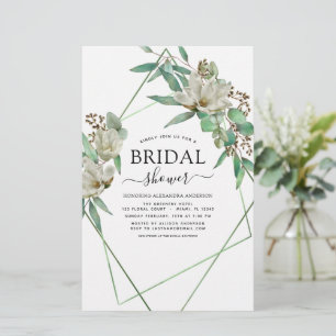Budget Bridal Shower Greenery Magnolia Invitation