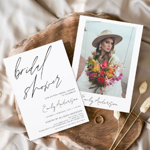 Budget Bridal Shower Handwritten Script Minimalist