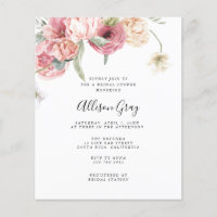 BUDGET Bridal Shower Invitation |Annabeth | Flyer