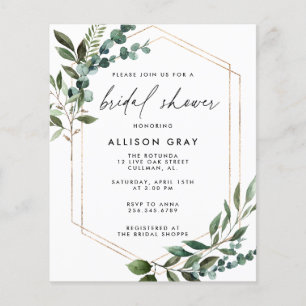 Budget Bridal Shower Invitation Flyer