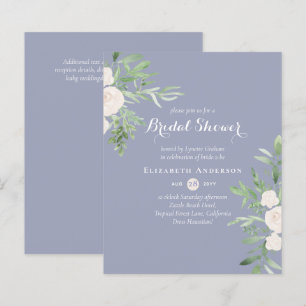 BUDGET Bridal Shower Invitations Floral Leaves