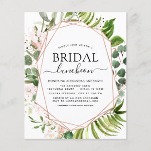 Budget Bridal Shower Luncheon Greenery Eucalyptus Flyer