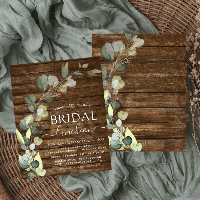Budget Bridal Shower Luncheon Greenery Eucalyptus Flyer (Creator Uploaded)