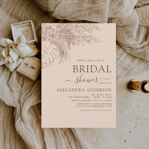Budget Bridal Shower Minimalist Pampas Grass Flyer