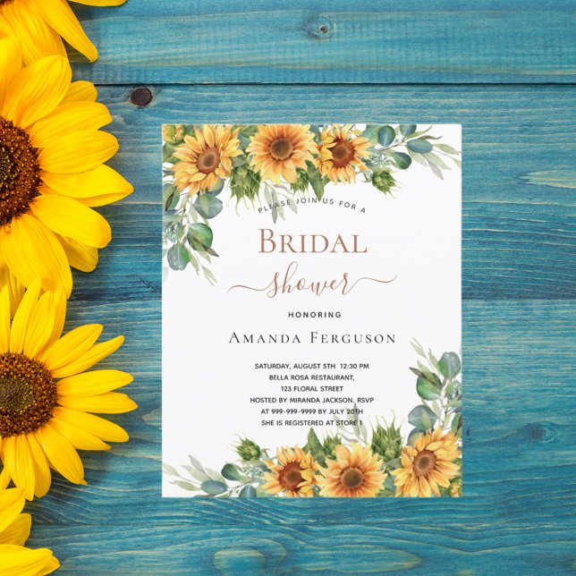 Budget bridal shower sunflowers eucalyptus (Creator Uploaded)