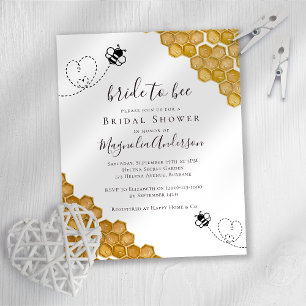 Budget Bride to Bee Bridal Shower Invitation