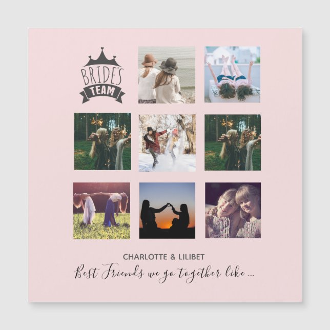 BUDGET Bridesmaid Gifts PHOTO COLLAGE Quotes BFF (Front)