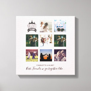 BUDGET Bridesmaid Gifts PHOTO COLLAGE Quotes BFF Canvas Print