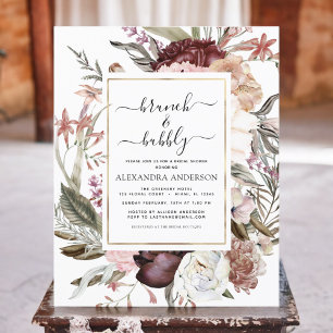 Budget Brunch & Bubbly Boho Burgundy Bridal Shower