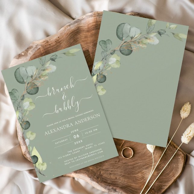 Budget Brunch & Bubbly Bridal Shower Eucalyptus  (Creator Uploaded)