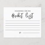 Budget Bucket List Wedding Advice Cards<br><div class="desc">Budget Minimalist Bucket list card for wedding,  bridal parties,  etc

 In case you need customisation for the design be free to contact me : szdesigns2021@gmail.com</div>