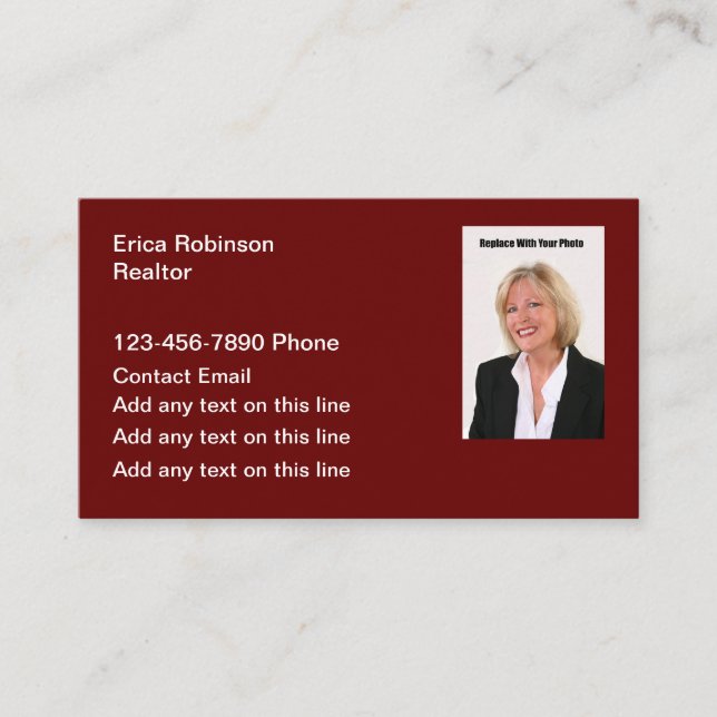 Budget Bulk Professional Business Portrait Photo Business Card (Front)