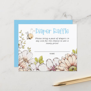 Budget Bumblebee Blue Baby Shower Diaper Raffle
