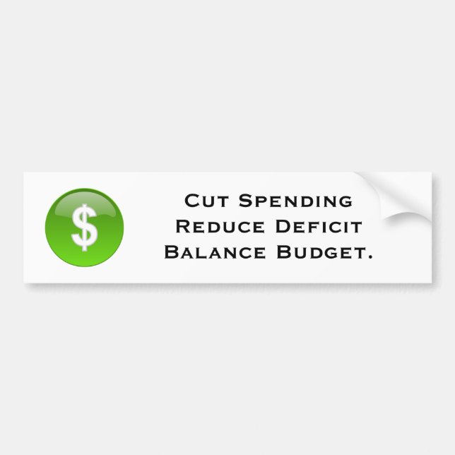 Budget Bumper Sticker (Front)