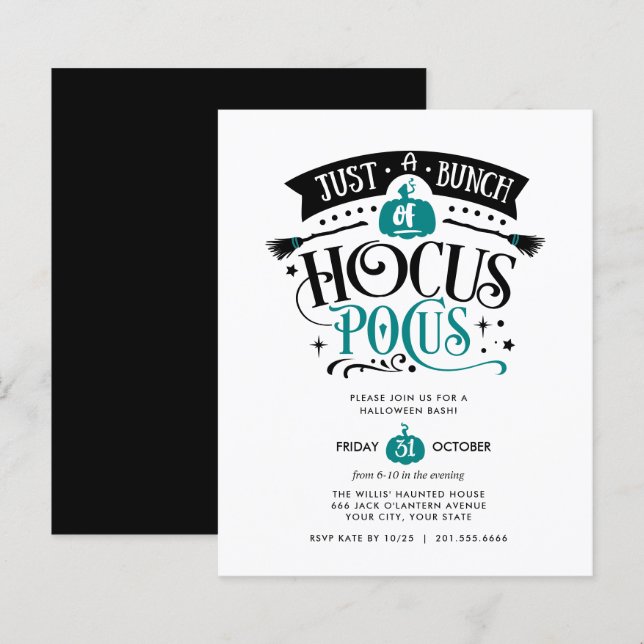 BUDGET Bunch of Hocus Pocus Halloween Bash Party (Front/Back)