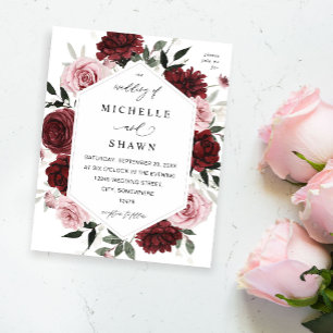 Budget Burgundy & Blush Pink 6 Floral Flyer