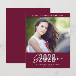 Budget Burgundy Modern Elegant Graduation